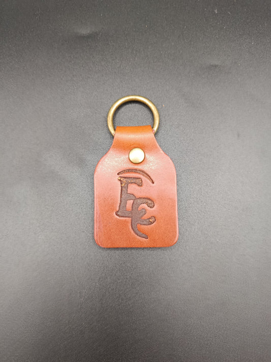 Porte-clés en cuir 100 % véritable.