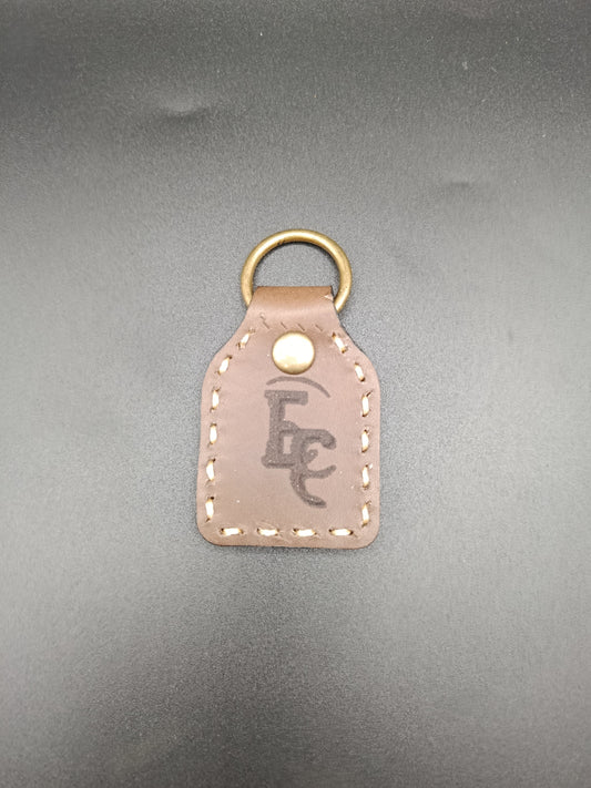 Porte-clés en cuir 100 % véritable.